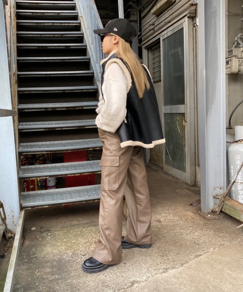 SHAGGIE（シャギー）の「モヘアライクハーフジップオーバーニット（ニット/セーター・レディース・ナチュラル/ブラック/ピンク/ネイビー・FREE）」の14枚目の写真