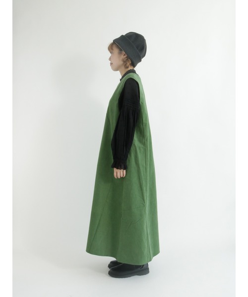 Samansa Mos2（サマンサ モスモス）の「コーデュロイ前後着ジャンパースカート（ジャンパースカート・レディース・ブラック/ベージュ/ブラウン/グリーン・ﾌﾘ-）」の12枚目の写真