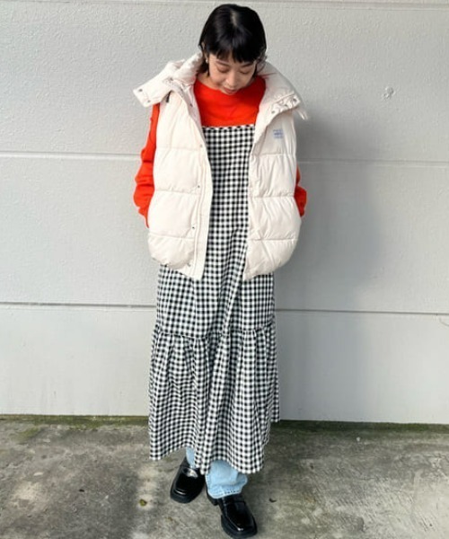 RODEO CROWNS WIDE BOWL（ロデオクラウンズワイドボウル）の「チェックギャザーキャミワンピース（ワンピース・レディース・ホワイト系その他/イエロー系その他・FREE）」の21枚目の写真