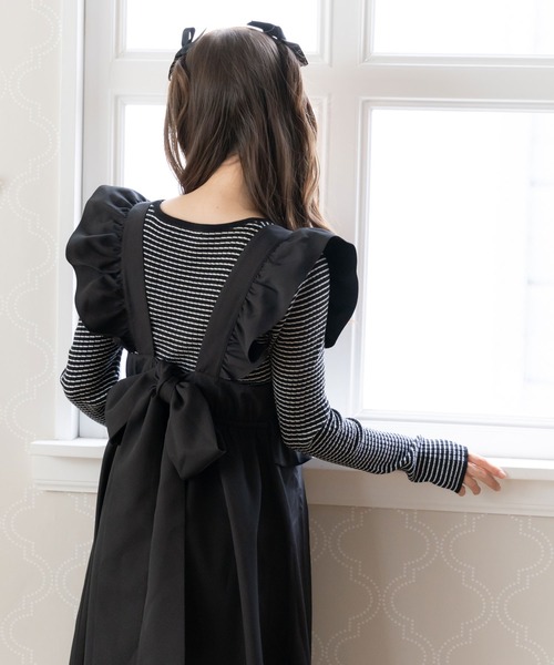 DearMyLoveRose（ディアマイラブローズ）の「バックリボンフリルジャンスカ（ジャンパースカート・レディース・ブラック/ベージュ/パープル/ブラック系その他/ベージュ系その他/パープル系その他・MEDIUM/XX-LARGE/X-LARGE/LARGE）」の22枚目の写真