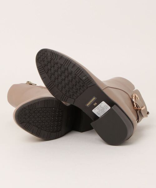 JELLY BEANS（ジェリービーンズ）の「サイドベルトショートブーツ<ふわさら>(204-62847)JELLY BEANS(ジェリービーンズ)（ブーツ・レディース・グレイッシュベージュ/ブラウン/ブラック・S/M/L/LL/SS）」の10枚目の写真