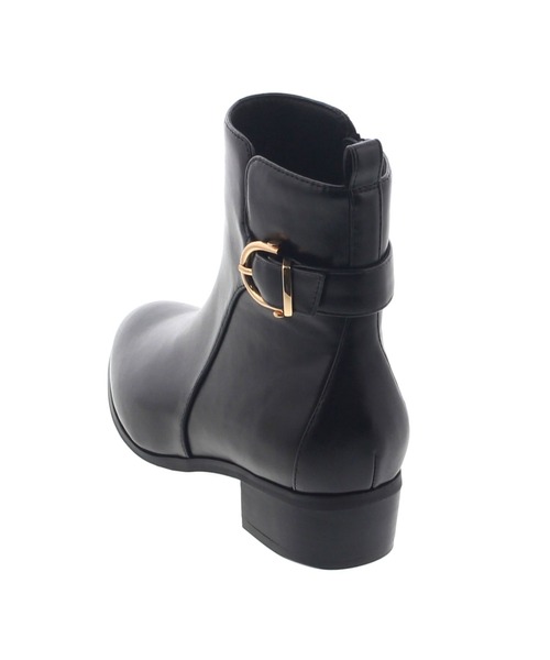 JELLY BEANS（ジェリービーンズ）の「サイドベルトショートブーツ<ふわさら>(204-62847)JELLY BEANS(ジェリービーンズ)（ブーツ・レディース・グレイッシュベージュ/ブラウン/ブラック・S/M/L/LL/SS）」の5枚目の写真