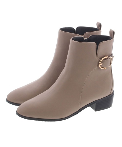 JELLY BEANS（ジェリービーンズ）の「サイドベルトショートブーツ<ふわさら>(204-62847)JELLY BEANS(ジェリービーンズ)（ブーツ・レディース・グレイッシュベージュ/ブラウン/ブラック・S/M/L/LL/SS）」の15枚目の写真