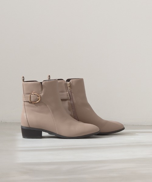 JELLY BEANS（ジェリービーンズ）の「サイドベルトショートブーツ<ふわさら>(204-62847)JELLY BEANS(ジェリービーンズ)（ブーツ・レディース・グレイッシュベージュ/ブラウン/ブラック・S/M/L/LL/SS）」の17枚目の写真