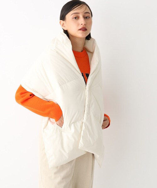 OPAQUE.CLIP(オペークドットクリップ)の「◆【ミュラーダウン】ダウンマフラー(ストール/ショール・レディース・オフホワイト/ブラック/ベージュ・00)」の2枚目の写真