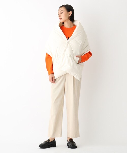 OPAQUE.CLIP(オペークドットクリップ)の「◆【ミュラーダウン】ダウンマフラー(ストール/ショール・レディース・オフホワイト/ブラック/ベージュ・00)」の7枚目の写真