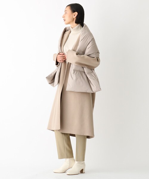 OPAQUE.CLIP(オペークドットクリップ)の「◆【ミュラーダウン】ダウンマフラー(ストール/ショール・レディース・オフホワイト/ブラック/ベージュ・00)」の19枚目の写真