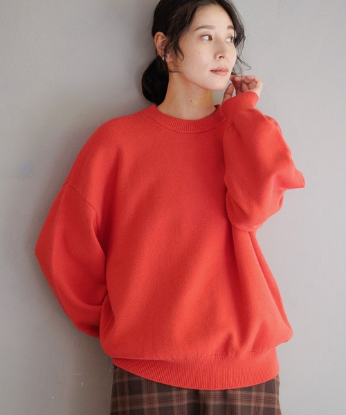 LEPSIM（レプシィム）の「7ゲージホイップライクニットプルオーバー　294952（ニット/セーター・レディース・カーキ/ブラック/ライム/ピンク/グレー/レッド/オフホワイト・FREE）」の7枚目の写真