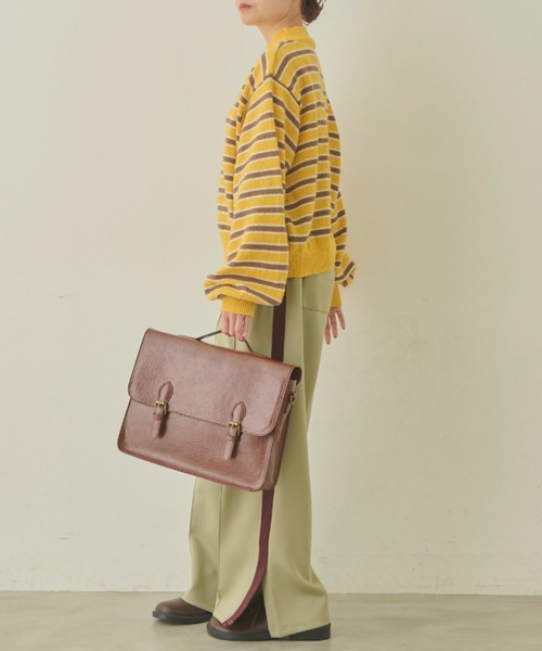 MERLOT(メルロー)の「マルチカラーハイネックボーダーニット(ニット/セーター・レディース・グリーン/ピンク/イエロー・FREE)」の20枚目の写真