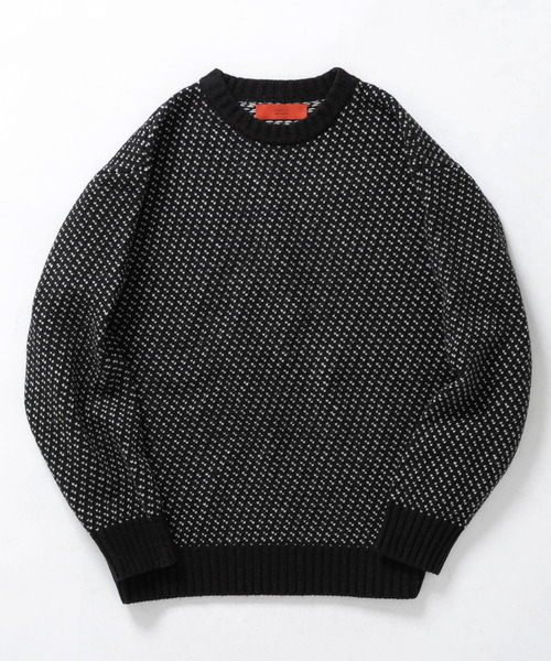 URBAN RESEARCH ROSSO MEN(アーバンリサーチロッソメン)の「『XLサイズあり』バーズアイ柄ニット(ニット/セーター・メンズ・グレー/アイボリー/ネイビー/ブラック・SMALL/MEDIUM/LARGE/X-LARGE)」の3枚目の写真