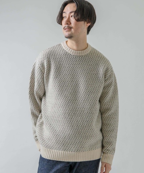 URBAN RESEARCH ROSSO MEN(アーバンリサーチロッソメン)の「『XLサイズあり』バーズアイ柄ニット(ニット/セーター・メンズ・グレー/アイボリー/ネイビー/ブラック・SMALL/MEDIUM/LARGE/X-LARGE)」の13枚目の写真