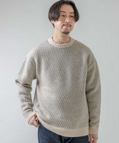 URBAN RESEARCH ROSSO MEN(アーバンリサーチロッソメン)の「『XLサイズあり』バーズアイ柄ニット(ニット/セーター・メンズ・グレー/アイボリー/ネイビー/ブラック・SMALL/MEDIUM/LARGE/X-LARGE)」の15枚目の写真