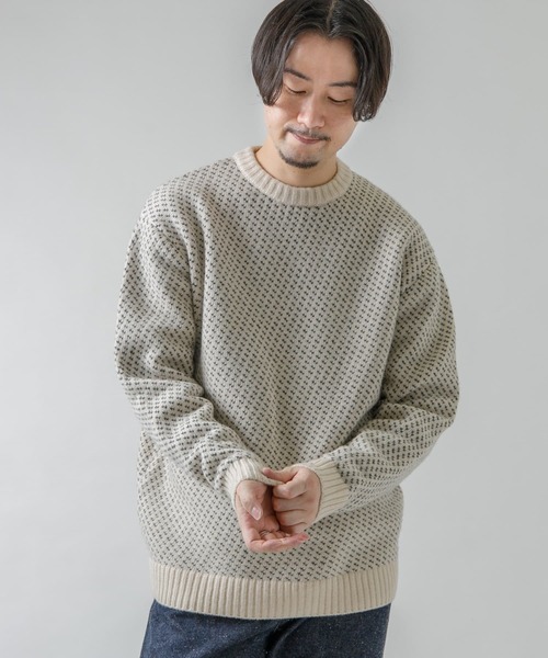 URBAN RESEARCH ROSSO MEN(アーバンリサーチロッソメン)の「『XLサイズあり』バーズアイ柄ニット(ニット/セーター・メンズ・グレー/アイボリー/ネイビー/ブラック・SMALL/MEDIUM/LARGE/X-LARGE)」の17枚目の写真