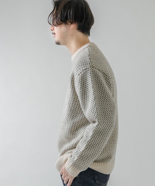 URBAN RESEARCH ROSSO MEN(アーバンリサーチロッソメン)の「『XLサイズあり』バーズアイ柄ニット(ニット/セーター・メンズ・グレー/アイボリー/ネイビー/ブラック・SMALL/MEDIUM/LARGE/X-LARGE)」の19枚目の写真