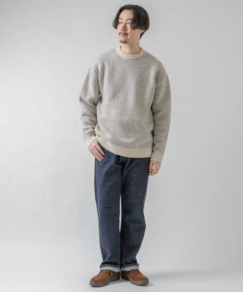 URBAN RESEARCH ROSSO MEN(アーバンリサーチロッソメン)の「『XLサイズあり』バーズアイ柄ニット(ニット/セーター・メンズ・グレー/アイボリー/ネイビー/ブラック・SMALL/MEDIUM/LARGE/X-LARGE)」の21枚目の写真