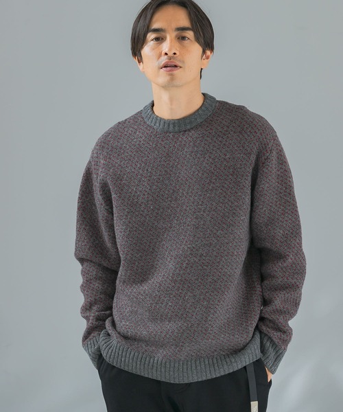 URBAN RESEARCH ROSSO MEN(アーバンリサーチロッソメン)の「『XLサイズあり』バーズアイ柄ニット(ニット/セーター・メンズ・グレー/アイボリー/ネイビー/ブラック・SMALL/MEDIUM/LARGE/X-LARGE)」の22枚目の写真