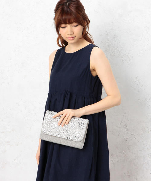 green label relaxing(グリーンレーベルリラクシング)の「GB ビーズクラッチバッグ(クラッチバッグ・レディース・シルバー/ブラック/ゴールド/ライトピンク・フリー)」の22枚目の写真