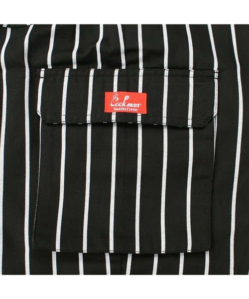COOKMAN(クックマン)の「COOKMAN CHEF CARGO PANTS「STRIPE」/ BLACK(カーゴパンツ・メンズ・ブラック・XL)」の2枚目の写真