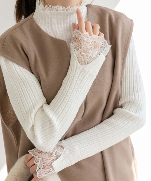 fifth（フィフス）の「メルトンキーネックジャンスカワンピース（ワンピース・レディース・モカ/カーキ/ブラック・M）」の20枚目の写真