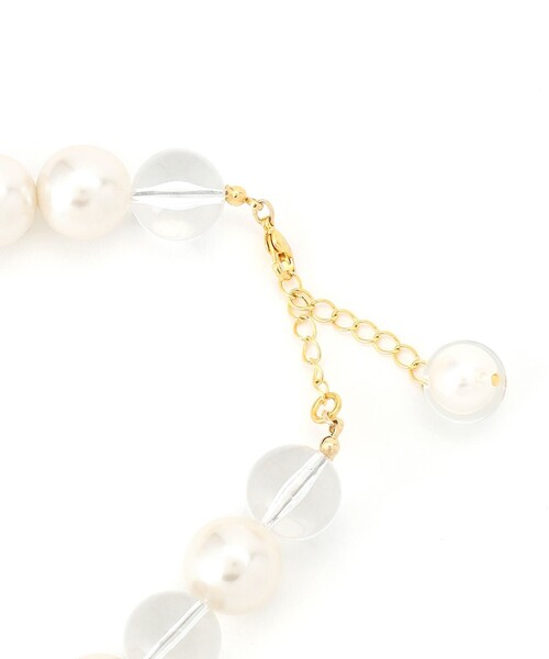 ANEVER（アンエバー）の「ENFOLDED PEARLフラワーネックレス（ネックレス・レディース・ホワイト系・F）」の5枚目の写真