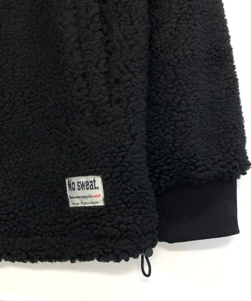 ADMIX/ATELIER SAB MEN（アドミックスアトリエサブメン）の「【no sweat.×ADMIX】ハーフジップ もこもこ ボアフリース / オーバーサイズ スタンドカラー ジップブルゾン（ブルゾン・メンズ・オフホワイト/チャコールグレー/ブラック/グリーン/カーキ/ライトベージュ/モカ・48/50/52）」の19枚目の写真