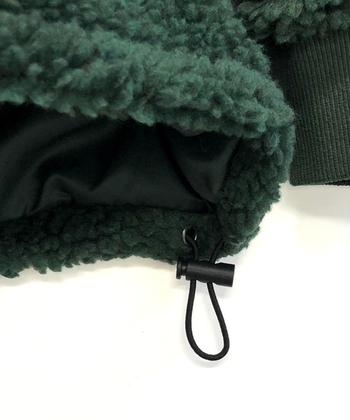 ADMIX/ATELIER SAB MEN（アドミックスアトリエサブメン）の「【no sweat.×ADMIX】ハーフジップ もこもこ ボアフリース / オーバーサイズ スタンドカラー ジップブルゾン（ブルゾン・メンズ・オフホワイト/チャコールグレー/ブラック/グリーン/カーキ/ライトベージュ/モカ・48/50/52）」の16枚目の写真