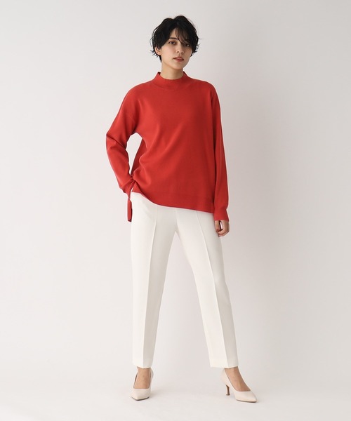 OPAQUE.CLIP（オペークドットクリップ）の「◆【ネオサーモ】リラクシーハイネックニット【抗ピリング】（ニット/セーター・レディース・ブラック/オフホワイト/ナチュラル/ブルー/ホワイト系5/レッド系9/レッド系4/ピンク系9・36/38/40/42）」の9枚目の写真