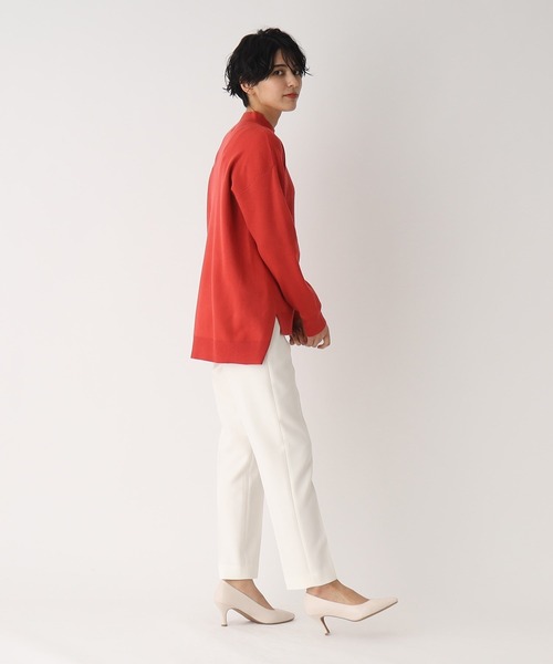 OPAQUE.CLIP（オペークドットクリップ）の「◆【ネオサーモ】リラクシーハイネックニット【抗ピリング】（ニット/セーター・レディース・ブラック/オフホワイト/ナチュラル/ブルー/ホワイト系5/レッド系9/レッド系4/ピンク系9・36/38/40/42）」の10枚目の写真