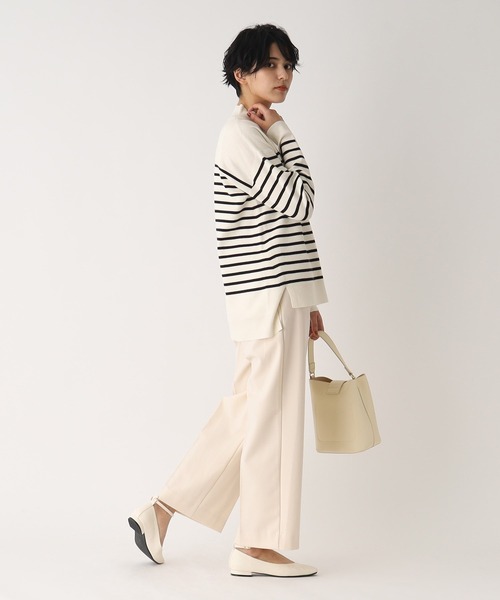 OPAQUE.CLIP（オペークドットクリップ）の「◆【ネオサーモ】リラクシーハイネックニット【抗ピリング】（ニット/セーター・レディース・ブラック/オフホワイト/ナチュラル/ブルー/ホワイト系5/レッド系9/レッド系4/ピンク系9・36/38/40/42）」の13枚目の写真