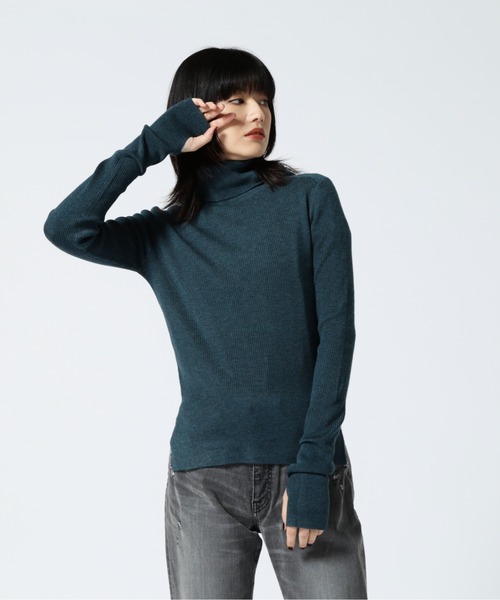 DROIT BELLO（ドロイトベロ）の「DROIT BELLO(ドロイトベロ) RIBフーディーニット（ニット/セーター・レディース・グレー/ホワイト系2/その他10・38）」の3枚目の写真