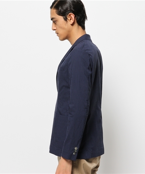 EDIFICE(エディフィス)の「◇C/PEサッカーギンガム 2Bジャケット(その他アウター・メンズ・ブルー系その他・44/46/48/50)」の3枚目の写真