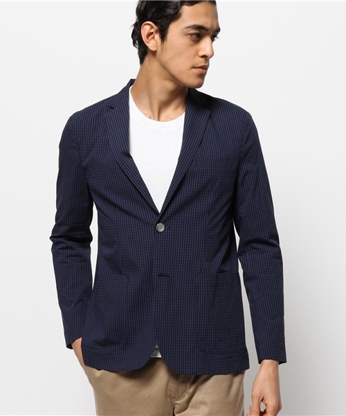 EDIFICE(エディフィス)の「◇C/PEサッカーギンガム 2Bジャケット(その他アウター・メンズ・ブルー系その他・44/46/48/50)」の13枚目の写真