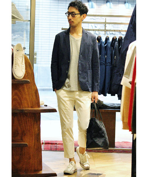 EDIFICE(エディフィス)の「◇C/PEサッカーギンガム 2Bジャケット(その他アウター・メンズ・ブルー系その他・44/46/48/50)」の14枚目の写真