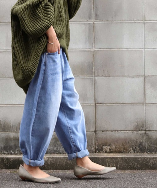 antiqua（アンティカ）の「加工デニムパンツ（デニムパンツ・レディース・ブルー系その他2・L/XL）」の6枚目の写真