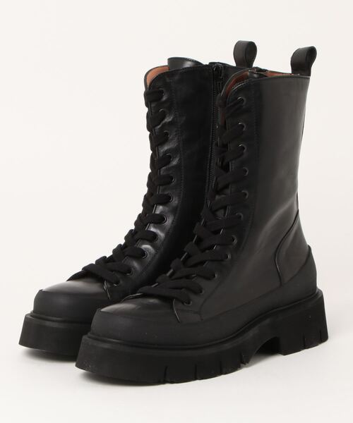 【セール】【mara bini】ラウンドトウレースアップショートブーツ(E13095)（ブーツ）｜INTER-CHAUSSURES（インターショシュール）