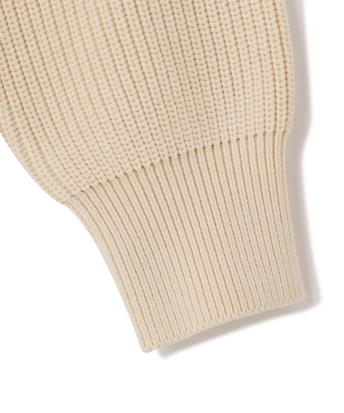 WHITELAND（ホワイトランド）の「WHITELAND/ホワイトランド/RIB CARDIGAN（カーディガン/ボレロ・メンズ・ブラック/アイボリー・F）」の9枚目の写真