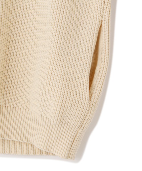 WHITELAND（ホワイトランド）の「WHITELAND/ホワイトランド/RIB CARDIGAN（カーディガン/ボレロ・メンズ・ブラック/アイボリー・F）」の10枚目の写真