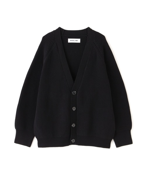 WHITELAND（ホワイトランド）の「WHITELAND/ホワイトランド/RIB CARDIGAN（カーディガン/ボレロ・メンズ・ブラック/アイボリー・F）」の14枚目の写真