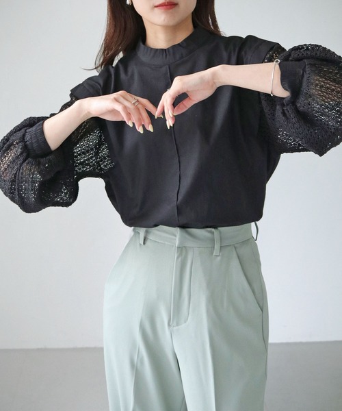 cheriella（シェリエラ）の「【cheriella】WEB限定袖ボリュームレースブラウス（シャツ/ブラウス・レディース・ホワイト/ブラック/ホワイト系その他/ブラック系その他・M）」の22枚目の写真