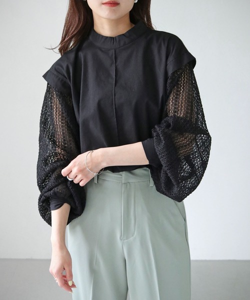 cheriella（シェリエラ）の「【cheriella】WEB限定袖ボリュームレースブラウス（シャツ/ブラウス・レディース・ホワイト/ブラック/ホワイト系その他/ブラック系その他・M）」の20枚目の写真