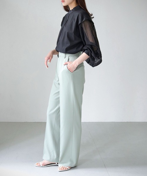 cheriella（シェリエラ）の「【cheriella】WEB限定袖ボリュームレースブラウス（シャツ/ブラウス・レディース・ホワイト/ブラック/ホワイト系その他/ブラック系その他・M）」の17枚目の写真