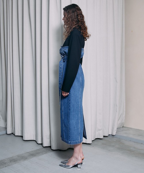 PRANK PROJECT（プランクプロジェクト）の「テーラードデニムワンピース/Tailored Denim Dress（ワンピース・レディース・ブラック/ブルー・FREE）」の7枚目の写真