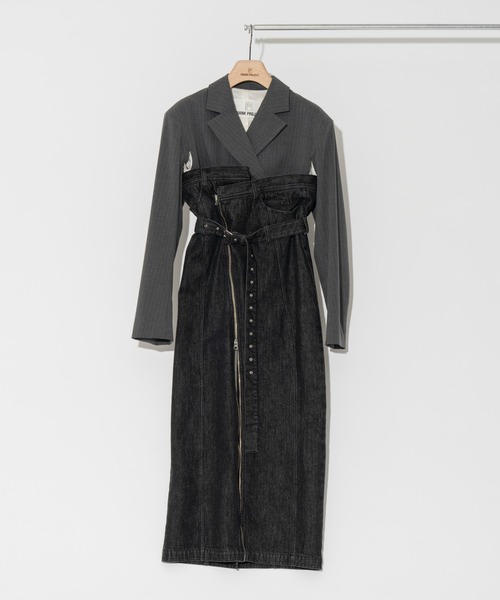 PRANK PROJECT（プランクプロジェクト）の「テーラードデニムワンピース/Tailored Denim Dress（ワンピース・レディース・ブラック/ブルー・FREE）」の10枚目の写真