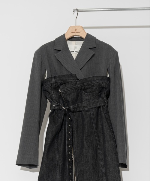 PRANK PROJECT（プランクプロジェクト）の「テーラードデニムワンピース/Tailored Denim Dress（ワンピース・レディース・ブラック/ブルー・FREE）」の14枚目の写真