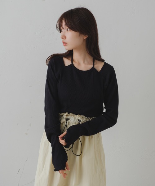 Kastane(カスタネ)の「【2023SSアイテム】アメスリリブプルオーバー(Tシャツ/カットソー・レディース・オレンジ/ブラック/ブルー/アイボリー・FREE)」の19枚目の写真