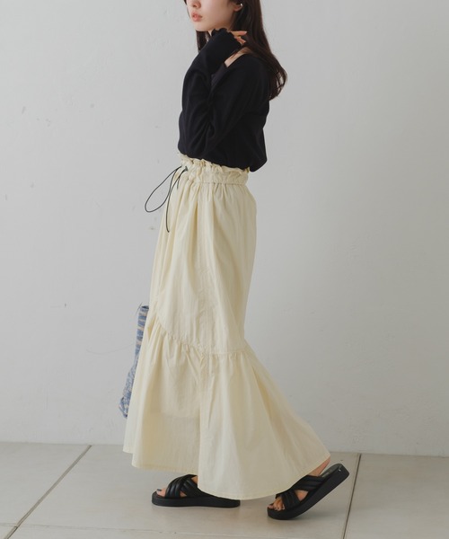 Kastane(カスタネ)の「【2023SSアイテム】アメスリリブプルオーバー(Tシャツ/カットソー・レディース・オレンジ/ブラック/ブルー/アイボリー・FREE)」の11枚目の写真