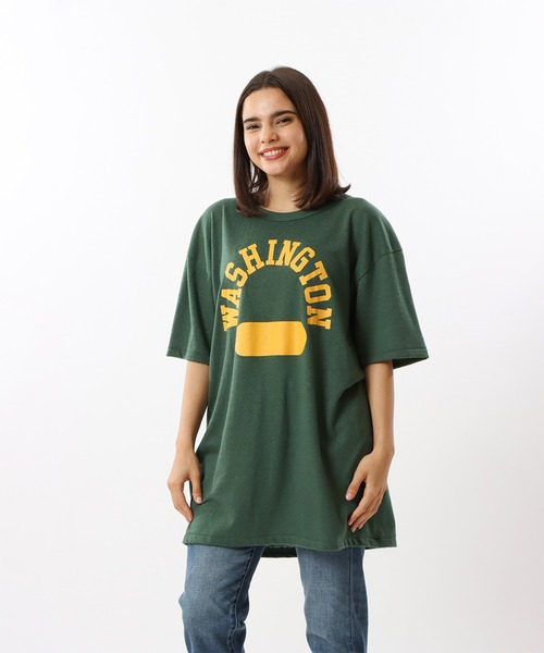 Champion(チャンピオン)の「【Champion/チャンピオン】メンズ TRUE TO ARCHIVES ショートスリーブTシャツ(Tシャツ/カットソー・メンズ・モスグリーン/ホワイト/ネイビー・MEDIUM/LARGE)」の2枚目の写真