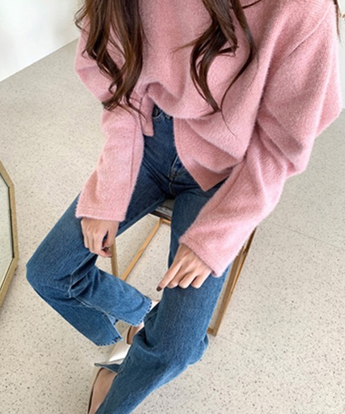 LYEON（リヨン）の「ゆるっとシャギーニット（ニット/セーター・レディース・ピンク/ブルー・FREE）」の11枚目の写真
