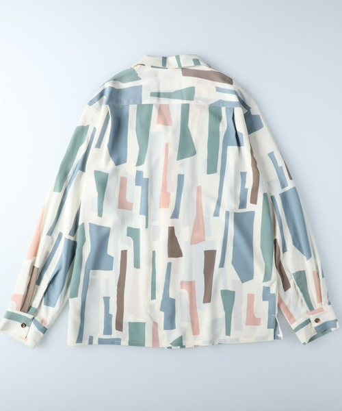PLUS ONE(プラスワン)の「【PLUS ONE】総柄シャツ(シャツ/ブラウス・メンズ・ホワイト/ブラック/ネイビー・M/L/XL)」の7枚目の写真