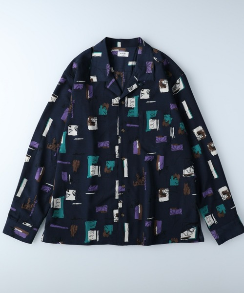 PLUS ONE(プラスワン)の「【PLUS ONE】総柄シャツ(シャツ/ブラウス・メンズ・ホワイト/ブラック/ネイビー・M/L/XL)」の15枚目の写真